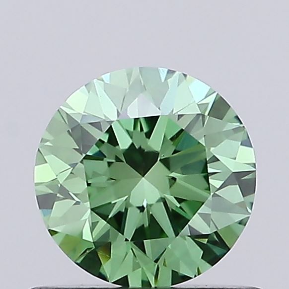 0.66 CT Fancy Vivid Green ROUND