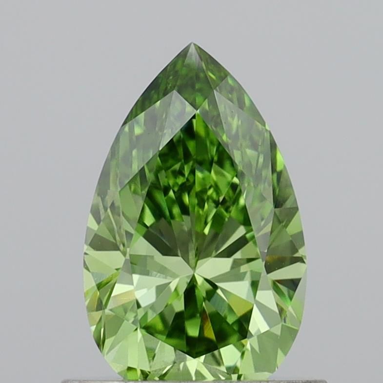 0.81 CT Fancy Vivid Green PEAR