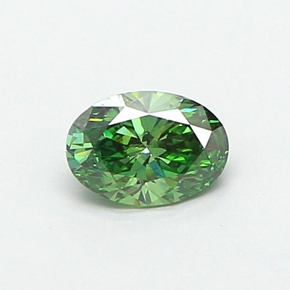 0.71 CT Fancy Vivid Green OVAL