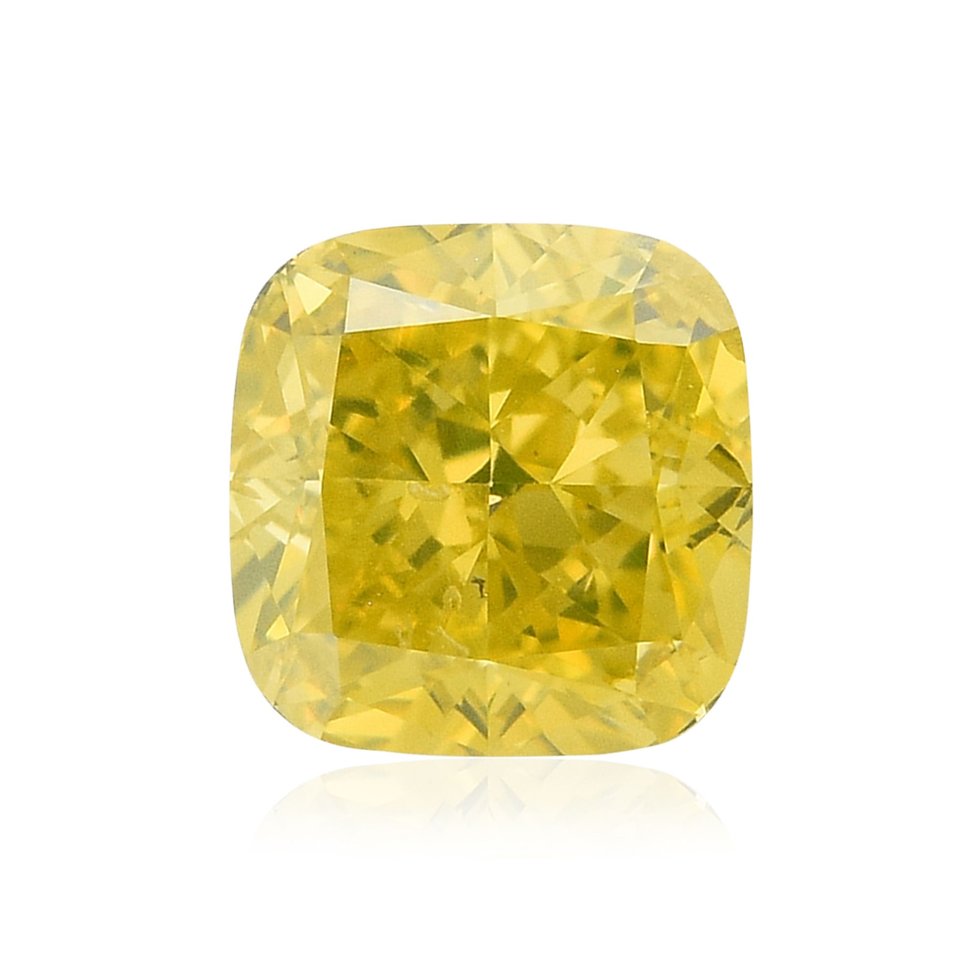 Diament 0.64 ct Fancy Vivid Greenish Yellow/