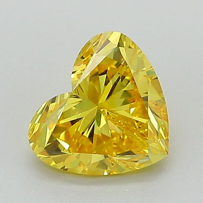 1.02 CT Fancy Vivid Yellow HEART