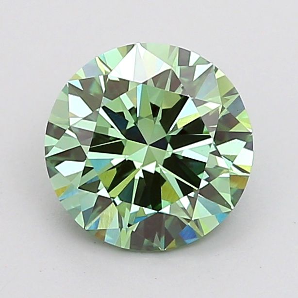 1.5 CT Fancy Vivid Green ROUND