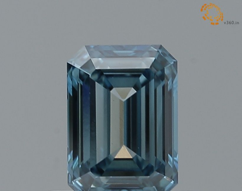 0.69 CT Fancy Vivid Blue EMERALD