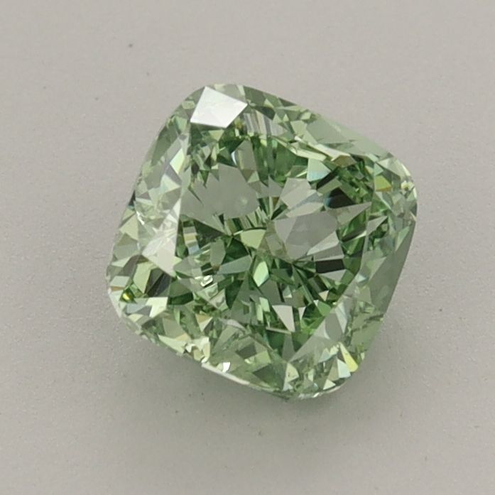 1.09 CT Fancy Vivid Green CUSHION MODIFIED