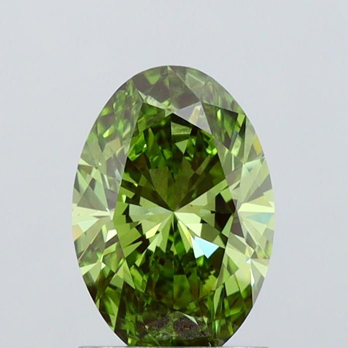 1.45 CT Fancy Vivid Green OVAL