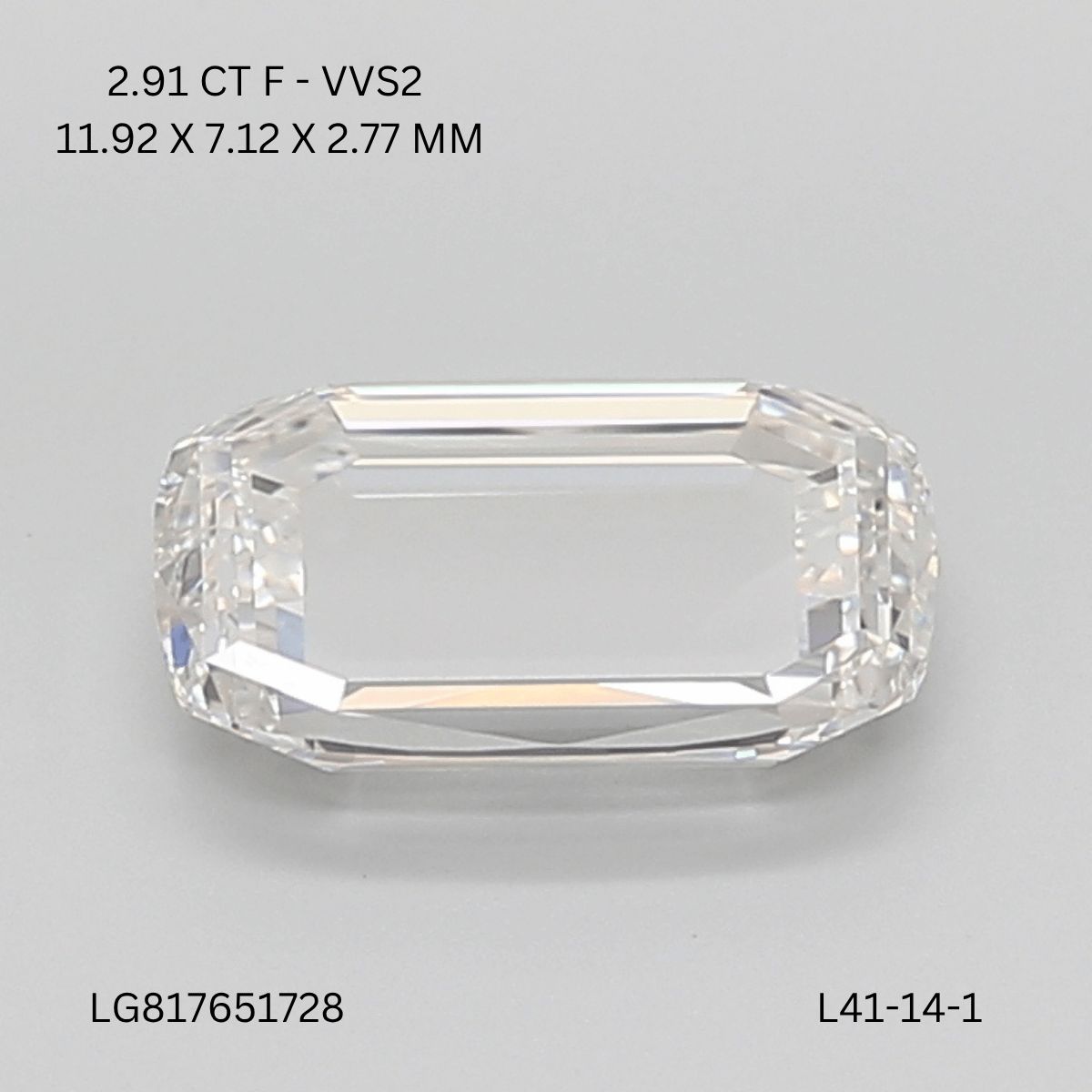 2.91 ct Cushion Modified diamond