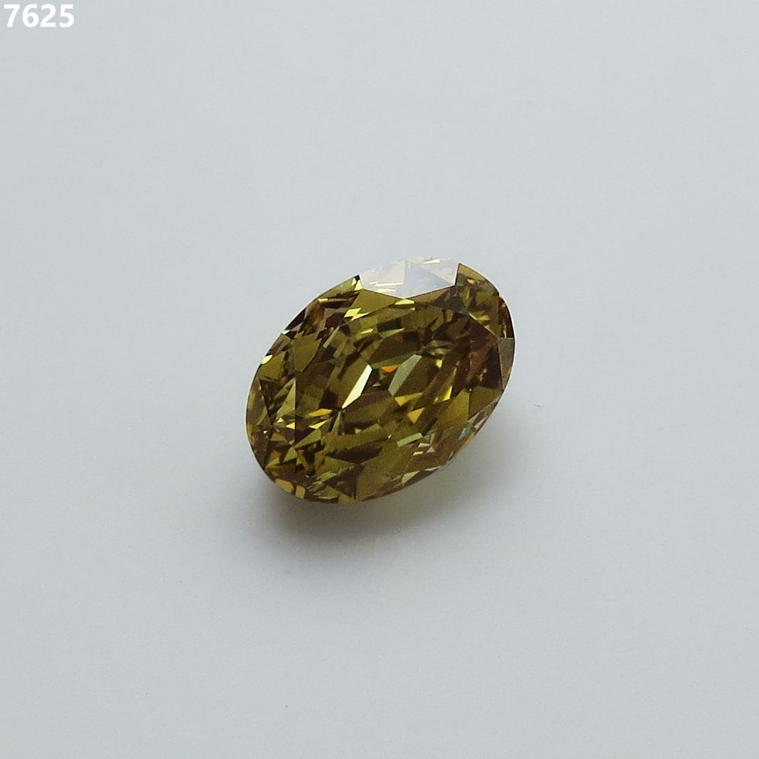 Diament 1.34 ct Fancy Dark Brown Greenish Yellow/VS1