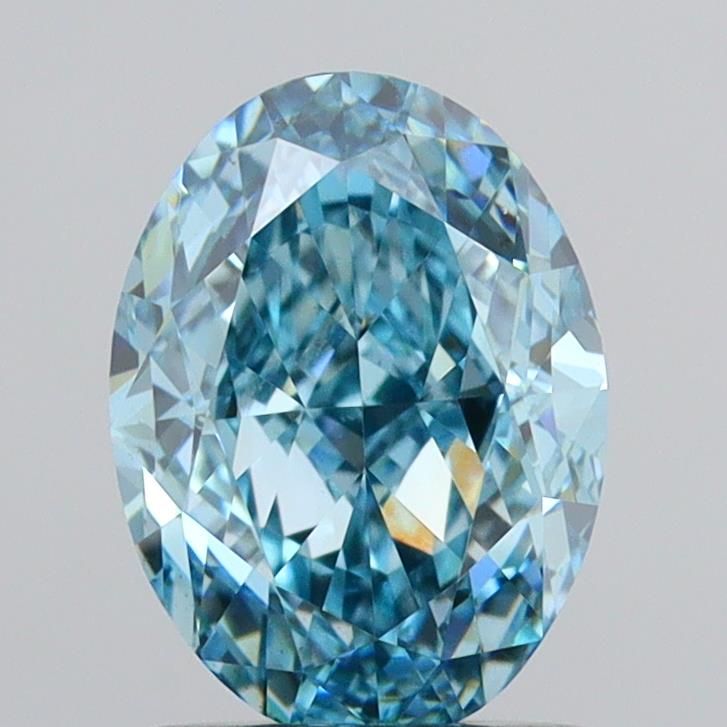 1.54 CT Fancy Vivid Blue OVAL