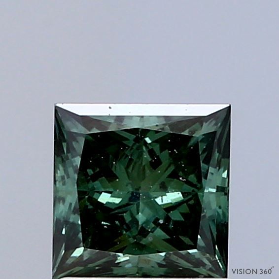 1.0 CT Fancy Vivid Green PRINCESS
