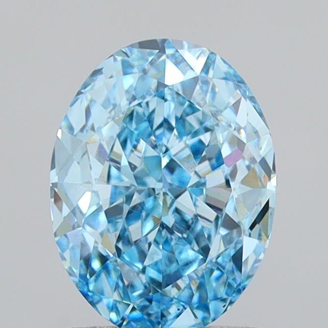 1.47 CT Fancy Vivid Blue OVAL