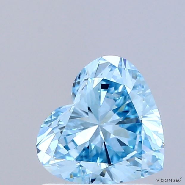 1.01 CT Fancy Intense Blue HEART