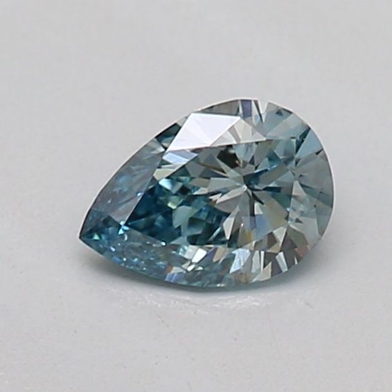 0.21 CT Fancy Vivid Greenish Blue PEAR