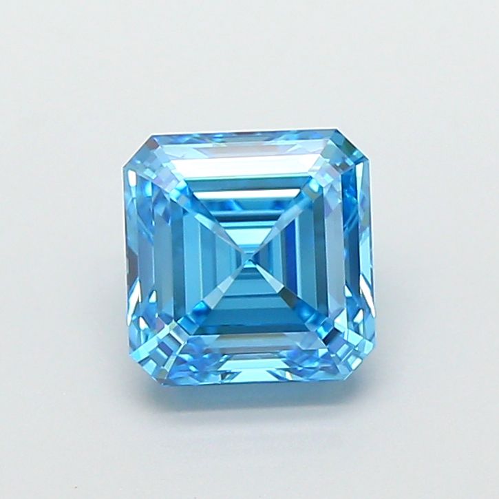 1.5 CT Fancy Vivid Blue ASSCHER