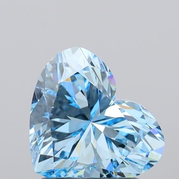 1.56 CT Fancy Vivid Blue HEART
