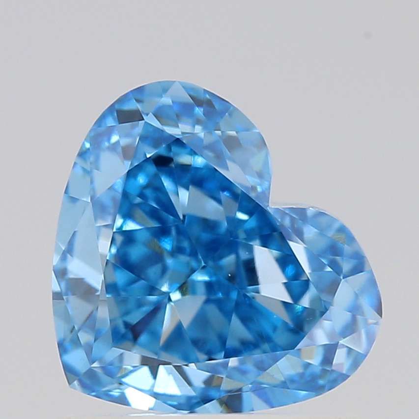 1.02 CT Fancy Vivid Blue HEART