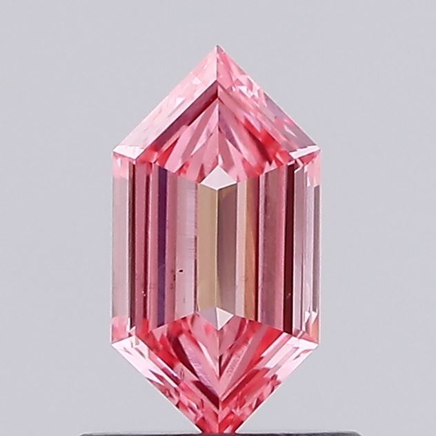 0.48 CT Fancy Vivid Pink HEXAGONAL