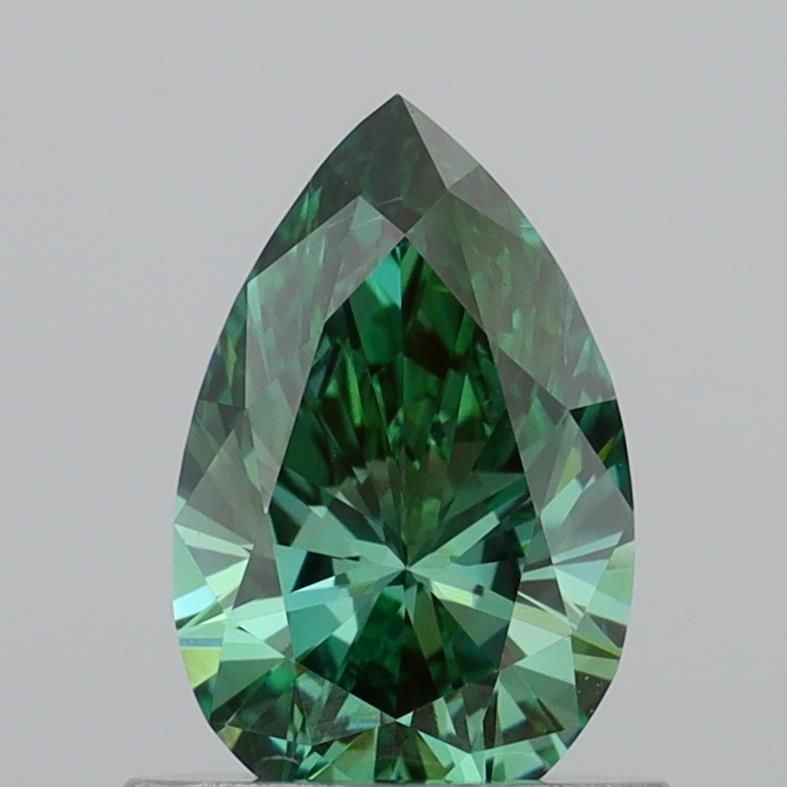 0.72 CT Fancy Vivid Green PEAR