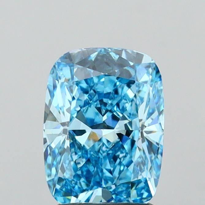 1.92 CT Fancy Vivid Blue CUSHION MODIFIED