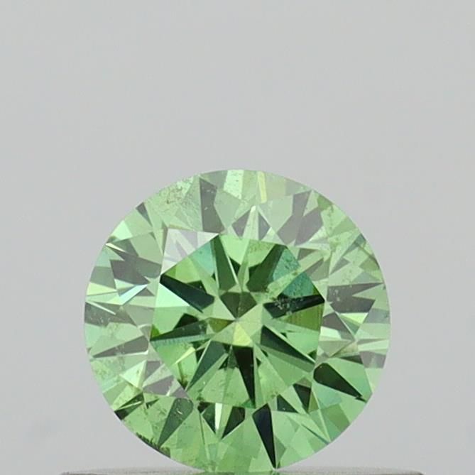0.46 CT Fancy Vivid Green ROUND