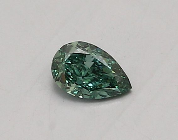 0.31 CT Fancy Vivid Green PEAR