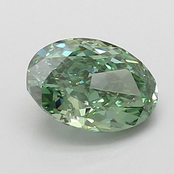 1.05 CT Fancy Vivid Green OVAL
