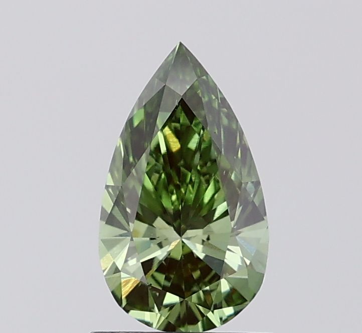 0.98 CT Fancy Vivid Green PEAR