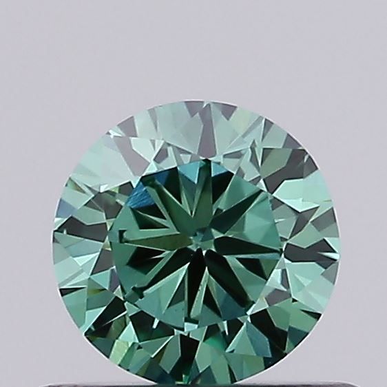 0.44 CT Fancy Vivid Green ROUND