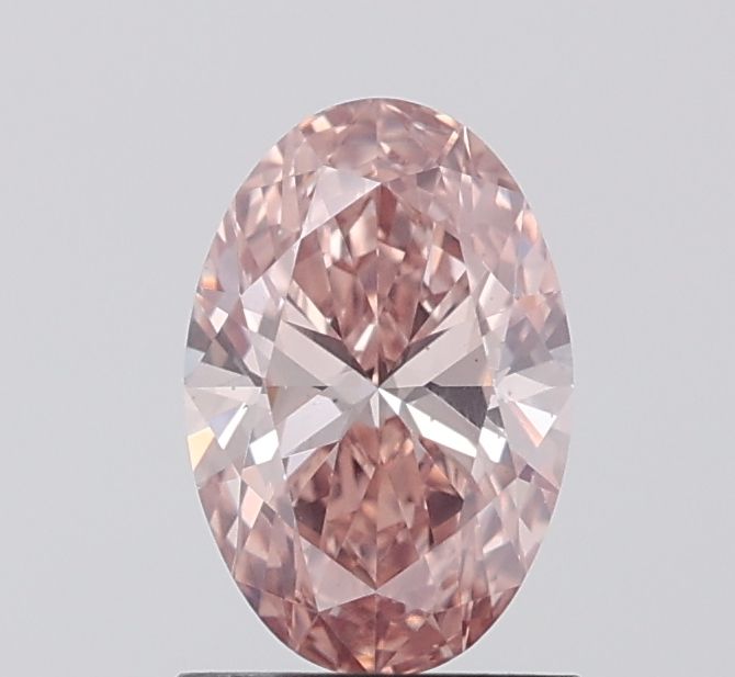 1.02 CT Fancy Intense Brown Pink OVAL