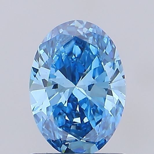 0.99 CT Fancy Vivid Blue OVAL