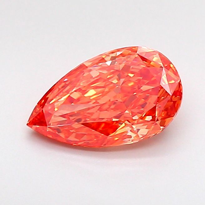 1.01 CT Fancy Vivid Orangey Pink PEAR