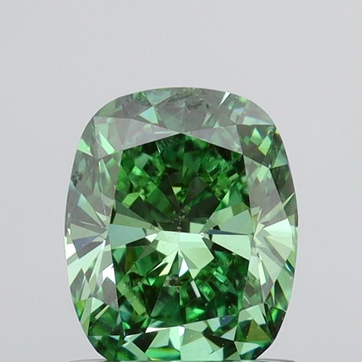 1.01 CT Fancy Vivid Green CUSHION MODIFIED