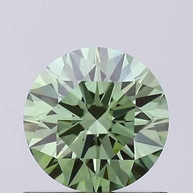 0.58 CT Fancy Vivid Green ROUND