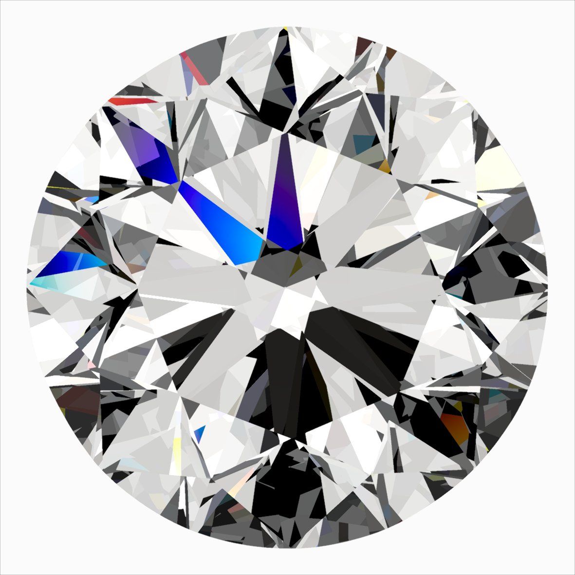 Diamant Rond 0.50 ct - Couleur F - Pureté VVS1