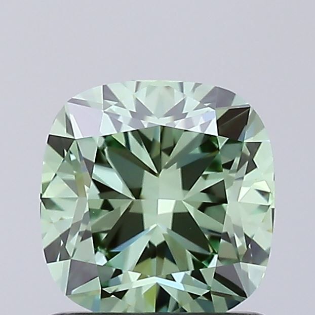 1.04 CT Fancy Vivid Green CUSHION MODIFIED