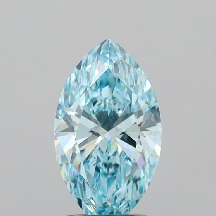 1.34 CT Fancy Vivid Blue MARQUISE