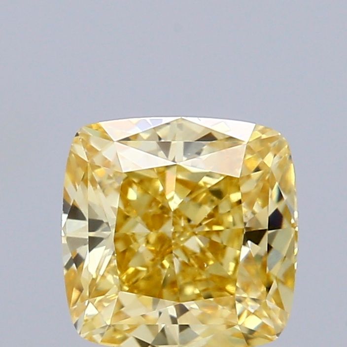 1.35 CT Fancy Intense Yellow CUSHION MODIFIED