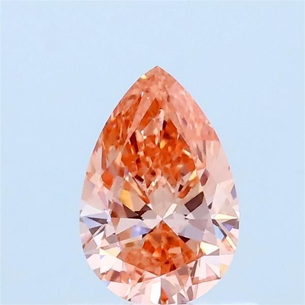 0.5 CT Fancy Vivid Pinkish Orange PEAR