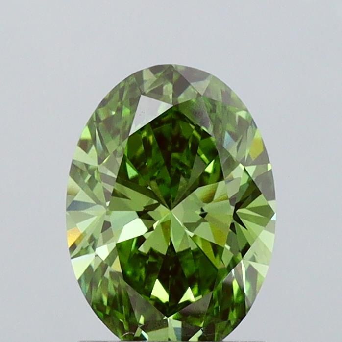 1.51 CT Fancy Vivid Green OVAL