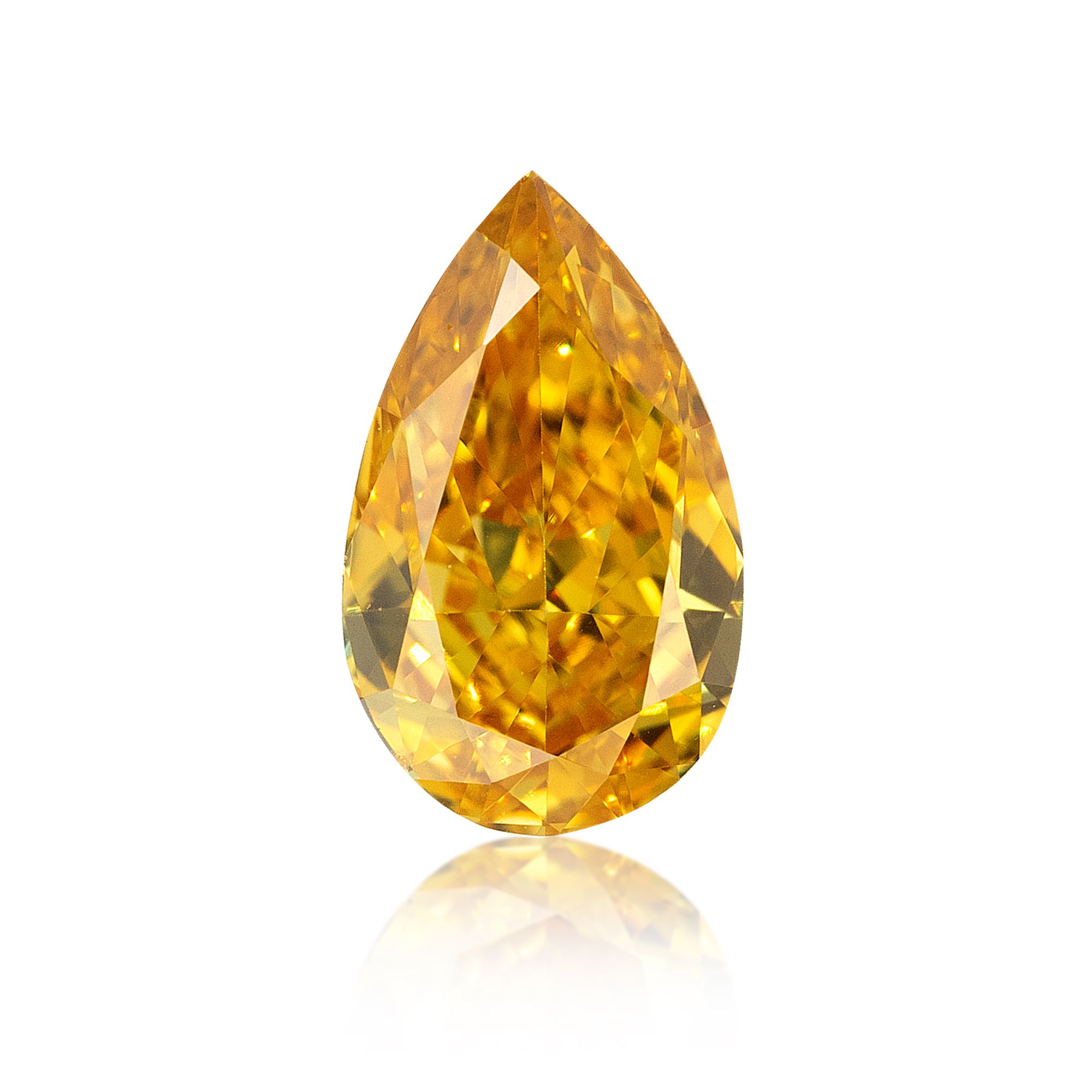 Diament 0.31 ct Fancy Vivid Orangey Yellow/VS1