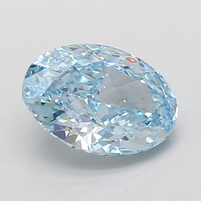 1.63 CT Fancy Vivid Blue OVAL