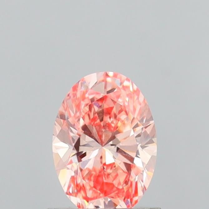 0.99 CT Fancy Intense Orangey Pink OVAL