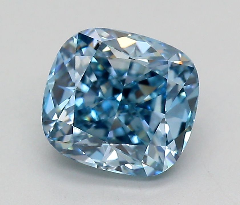 1.02 CT Fancy Vivid Blue CUSHION MODIFIED