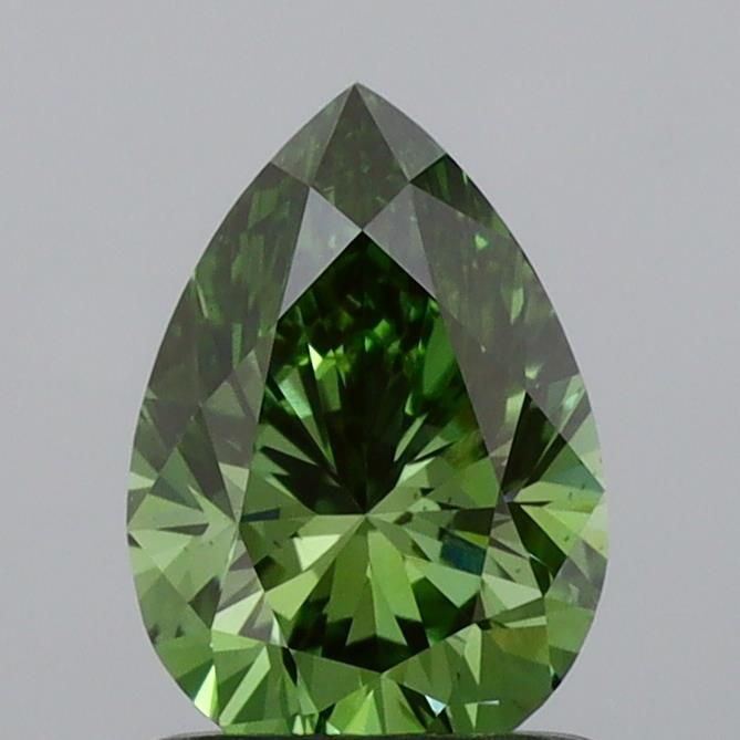 1.02 CT Fancy Vivid Green PEAR
