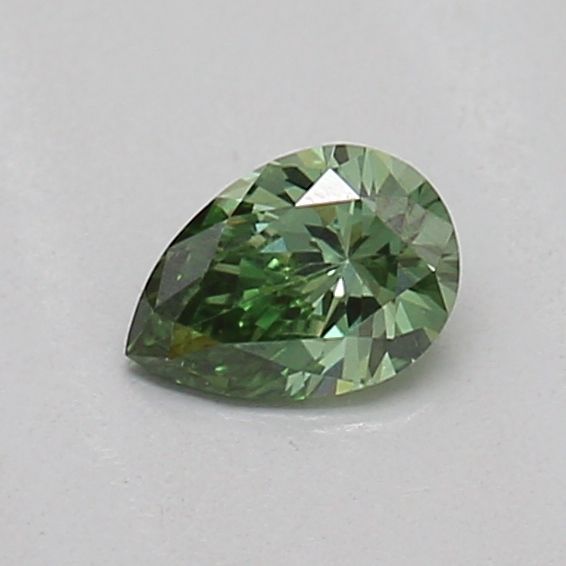 0.17 CT Fancy Vivid Green PEAR