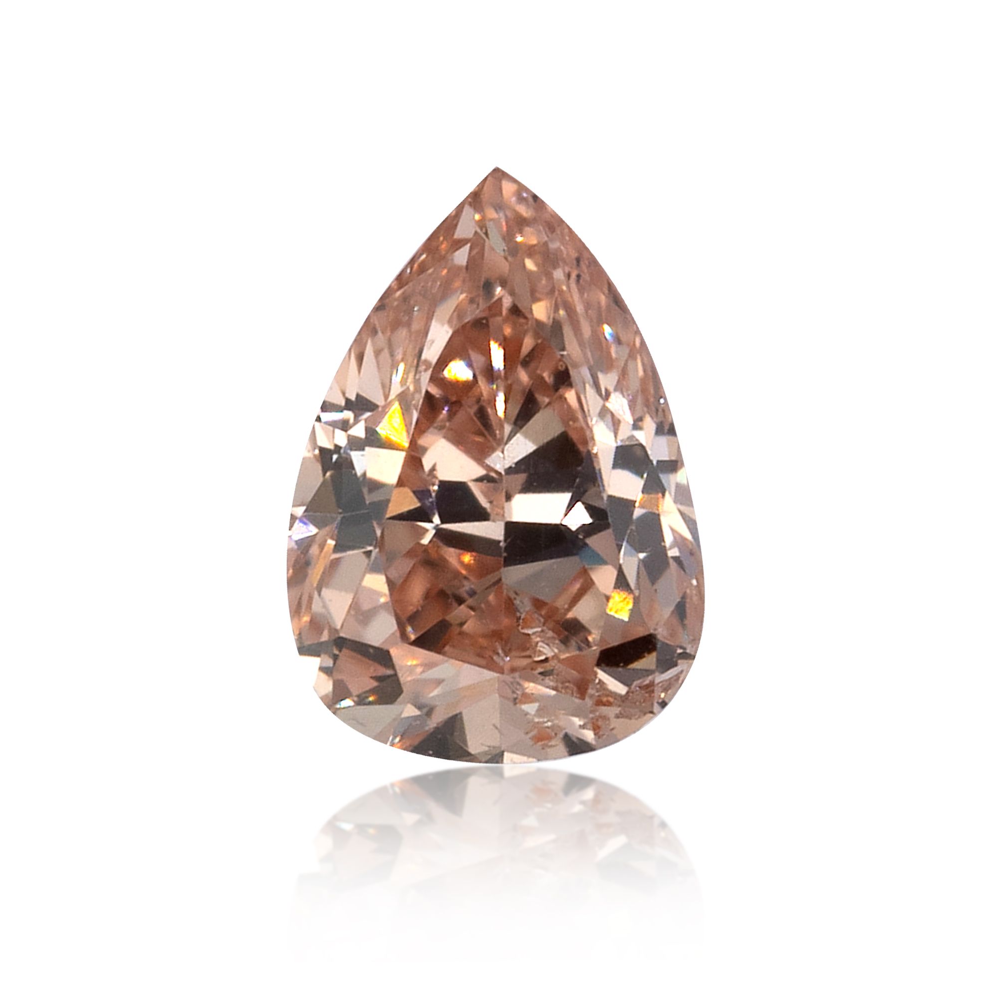 Diament 0.19 ct Fancy Brownish Orangey Pink/I1