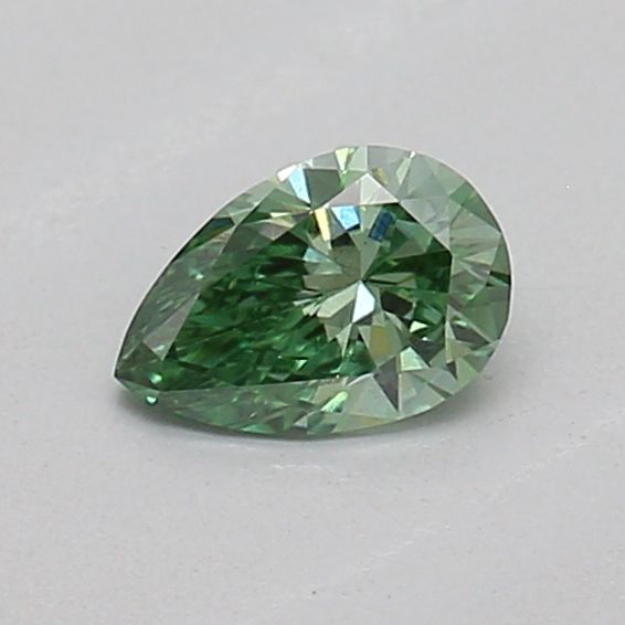 0.19 CT Fancy Vivid Green PEAR