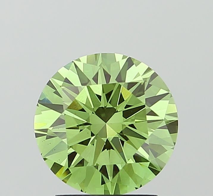 2.06 CT Fancy Vivid Green ROUND