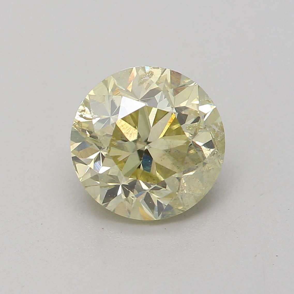 Diament 1.01 ct Fancy Light Brownish Greenish Yellow/I2