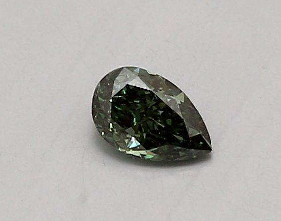 0.31 CT Fancy Vivid Green PEAR