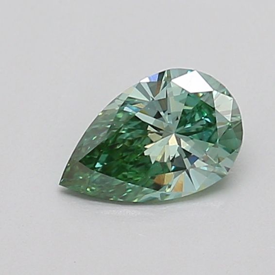 0.42 CT Fancy Vivid Green PEAR